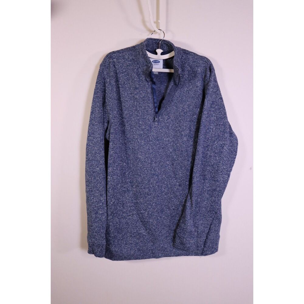 Old Navy Men's Quarter Zip Fleece Pullover – XL Tall, Light Blue Knit Jacket